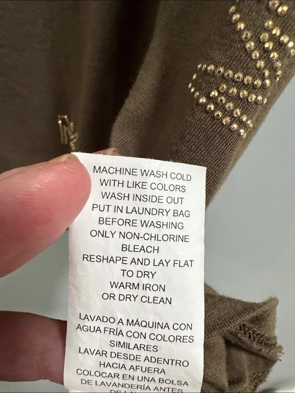 Michael Kors Green Short-Sleeve Gold Logo Tee